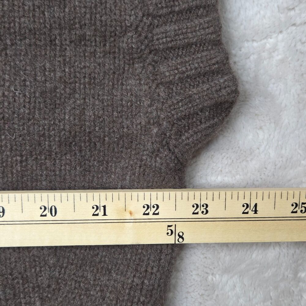 Florence Black Lambswool Knit Vest Brown XL Made in Scotland Unisex - Picture 6 of 7